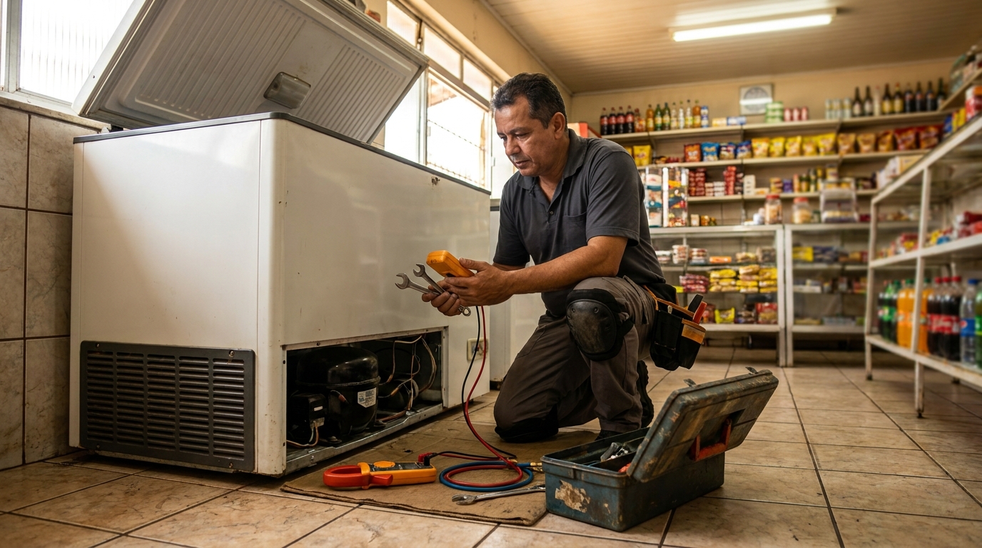 Técnico de conserto de freezer em residência em Vitória da Conquista‑BA